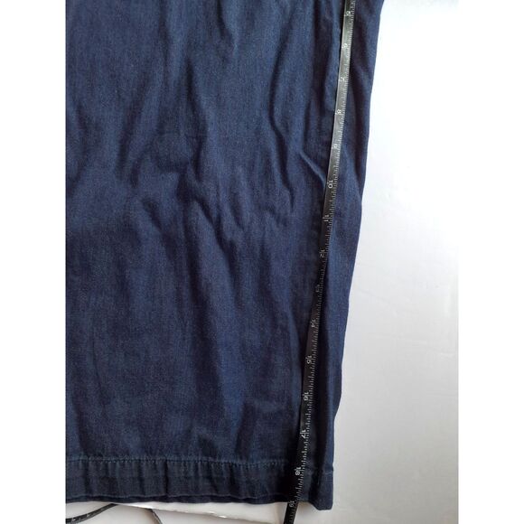Mossimo 100% Cotton Womens Y2K Elastic Waist WideLeg Belted Chambray Pants XS - Picture 11 of 13